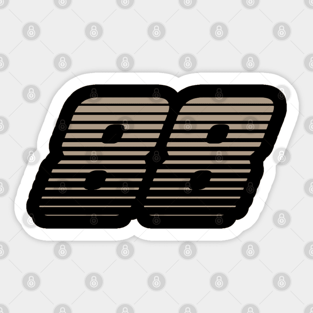 88 brown sport Sticker by Wiseeyes_studios